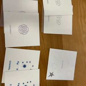 Chanel White and Blue Greeting Cards